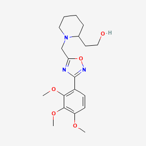 2-(1-{[3-(2,3,4-trimethoxyphenyl)-1,2,4-oxadiazol-5-yl]methyl}-2-piperidinyl)ethanol