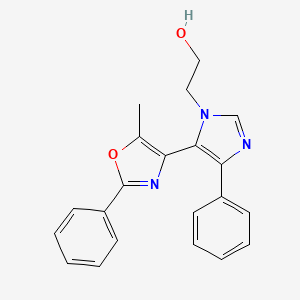 2-[5-(5-methyl-2-phenyl-1,3-oxazol-4-yl)-4-phenyl-1H-imidazol-1-yl]ethanol