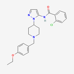 2-chloro-N-{1-[1-(4-ethoxybenzyl)-4-piperidinyl]-1H-pyrazol-5-yl}benzamide