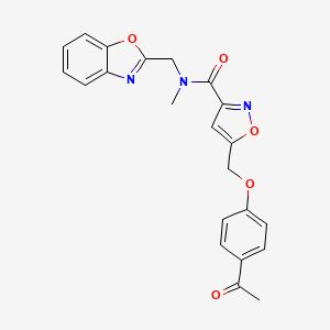 5-[(4-acetylphenoxy)methyl]-N-(1,3-benzoxazol-2-ylmethyl)-N-methyl-1,2-oxazole-3-carboxamide