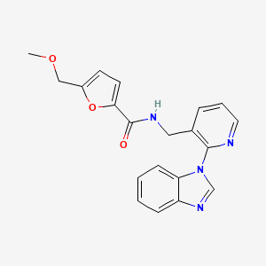 molecular formula C20H18N4O3 B3786524 N-{[2-(1H-benzimidazol-1-yl)-3-pyridinyl]methyl}-5-(methoxymethyl)-2-furamide 