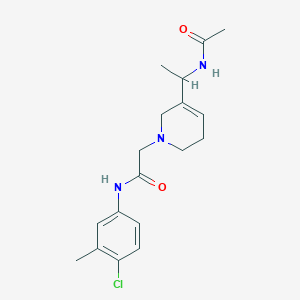 2-[5-[1-(acetylamino)ethyl]-3,6-dihydropyridin-1(2H)-yl]-N-(4-chloro-3-methylphenyl)acetamide