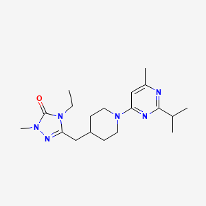 4-ethyl-5-{[1-(2-isopropyl-6-methylpyrimidin-4-yl)piperidin-4-yl]methyl}-2-methyl-2,4-dihydro-3H-1,2,4-triazol-3-one