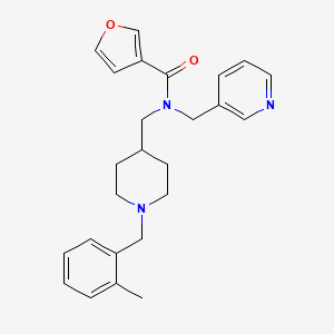 N-{[1-(2-methylbenzyl)-4-piperidinyl]methyl}-N-(3-pyridinylmethyl)-3-furamide