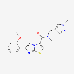 6-(2-methoxyphenyl)-N-methyl-N-[(1-methyl-1H-pyrazol-4-yl)methyl]imidazo[2,1-b][1,3]thiazole-3-carboxamide