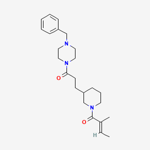 1-benzyl-4-(3-{1-[(2E)-2-methyl-2-butenoyl]-3-piperidinyl}propanoyl)piperazine