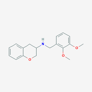 molecular formula C18H21NO3 B3786591 3,4-dihydro-2H-chromen-3-yl(2,3-dimethoxybenzyl)amine 