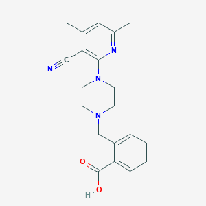 2-{[4-(3-cyano-4,6-dimethylpyridin-2-yl)piperazin-1-yl]methyl}benzoic acid