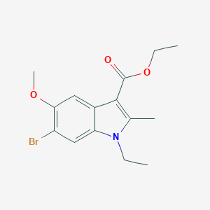molecular formula C15H18BrNO3 B378662 ethyl 6-bromo-1-ethyl-5-methoxy-2-methyl-1H-indole-3-carboxylate CAS No. 312528-44-2