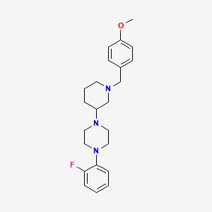 molecular formula C23H30FN3O B3786625 1-(2-fluorophenyl)-4-[1-(4-methoxybenzyl)-3-piperidinyl]piperazine 