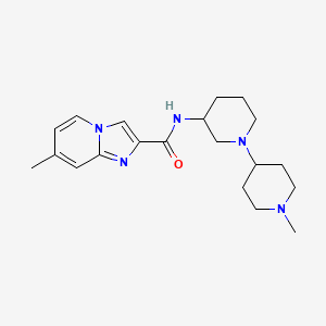 7-methyl-N-[1-(1-methylpiperidin-4-yl)piperidin-3-yl]imidazo[1,2-a]pyridine-2-carboxamide