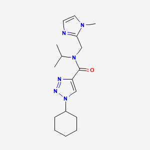 1-cyclohexyl-N-isopropyl-N-[(1-methyl-1H-imidazol-2-yl)methyl]-1H-1,2,3-triazole-4-carboxamide