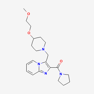 3-{[4-(2-methoxyethoxy)-1-piperidinyl]methyl}-2-(1-pyrrolidinylcarbonyl)imidazo[1,2-a]pyridine