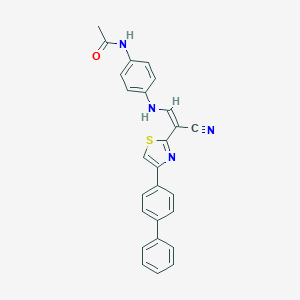N-(4-{[2-(4-[1,1'-biphenyl]-4-yl-1,3-thiazol-2-yl)-2-cyanovinyl]amino}phenyl)acetamide