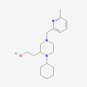 2-{1-cyclohexyl-4-[(6-methyl-2-pyridinyl)methyl]-2-piperazinyl}ethanol