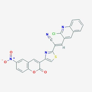 3-(2-chloro-3-quinolinyl)-2-(4-{6-nitro-2-oxo-2H-chromen-3-yl}-1,3-thiazol-2-yl)acrylonitrile