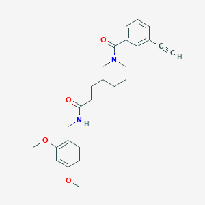 N-(2,4-dimethoxybenzyl)-3-[1-(3-ethynylbenzoyl)-3-piperidinyl]propanamide