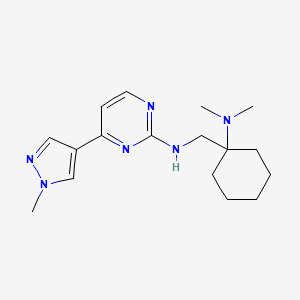 N-[[1-(dimethylamino)cyclohexyl]methyl]-4-(1-methylpyrazol-4-yl)pyrimidin-2-amine