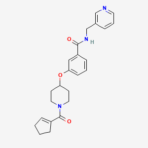 3-{[1-(1-cyclopenten-1-ylcarbonyl)-4-piperidinyl]oxy}-N-(3-pyridinylmethyl)benzamide