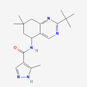 N-(2-tert-butyl-7,7-dimethyl-6,8-dihydro-5H-quinazolin-5-yl)-5-methyl-1H-pyrazole-4-carboxamide