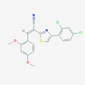 2-[4-(2,4-Dichlorophenyl)-1,3-thiazol-2-yl]-3-(2,4-dimethoxyphenyl)acrylonitrile