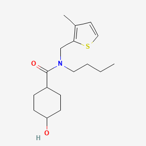 cis-N-butyl-4-hydroxy-N-[(3-methyl-2-thienyl)methyl]cyclohexanecarboxamide