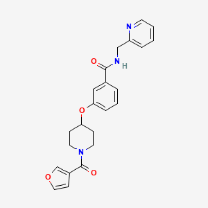 3-{[1-(3-furoyl)-4-piperidinyl]oxy}-N-(2-pyridinylmethyl)benzamide