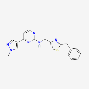 N-[(2-benzyl-1,3-thiazol-4-yl)methyl]-4-(1-methylpyrazol-4-yl)pyrimidin-2-amine