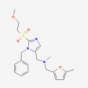 N-[[3-benzyl-2-(2-methoxyethylsulfonyl)imidazol-4-yl]methyl]-N-methyl-1-(5-methylfuran-2-yl)methanamine