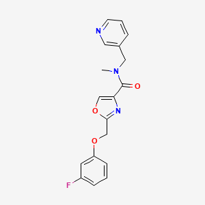 2-[(3-fluorophenoxy)methyl]-N-methyl-N-(3-pyridinylmethyl)-1,3-oxazole-4-carboxamide