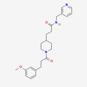 3-{1-[3-(3-methoxyphenyl)propanoyl]-4-piperidinyl}-N-(3-pyridinylmethyl)propanamide