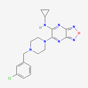 6-[4-(3-chlorobenzyl)-1-piperazinyl]-N-cyclopropyl[1,2,5]oxadiazolo[3,4-b]pyrazin-5-amine