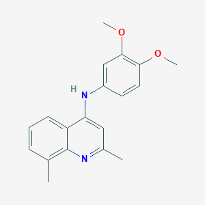 molecular formula C19H20N2O2 B378684 (3,4-Dimethoxy-phenyl)-(2,8-dimethyl-quinolin-4-yl)-amine 