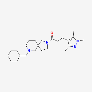 molecular formula C24H40N4O B3786859 1-[9-(Cyclohexylmethyl)-2,9-diazaspiro[4.5]decan-2-yl]-3-(1,3,5-trimethylpyrazol-4-yl)propan-1-one 