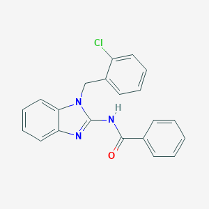 molecular formula C21H16ClN3O B378687 N-[1-(2-chlorobenzyl)-1H-benzimidazol-2-yl]benzamide CAS No. 328559-20-2
