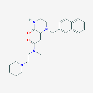 N-methyl-2-[1-(2-naphthylmethyl)-3-oxo-2-piperazinyl]-N-[2-(1-piperidinyl)ethyl]acetamide