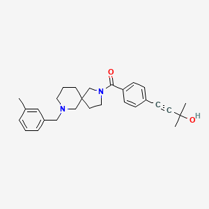 2-methyl-4-(4-{[7-(3-methylbenzyl)-2,7-diazaspiro[4.5]dec-2-yl]carbonyl}phenyl)-3-butyn-2-ol