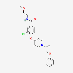 3-chloro-N-(2-methoxyethyl)-4-{[1-(1-methyl-2-phenoxyethyl)-4-piperidinyl]oxy}benzamide