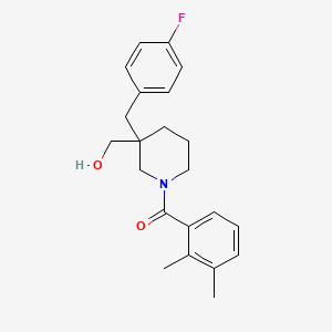 molecular formula C22H26FNO2 B3786922 [1-(2,3-dimethylbenzoyl)-3-(4-fluorobenzyl)-3-piperidinyl]methanol 