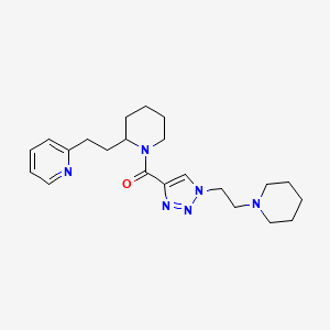 molecular formula C22H32N6O B3786934 [1-(2-Piperidin-1-ylethyl)triazol-4-yl]-[2-(2-pyridin-2-ylethyl)piperidin-1-yl]methanone 