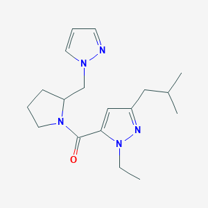 1-ethyl-3-isobutyl-5-{[2-(1H-pyrazol-1-ylmethyl)pyrrolidin-1-yl]carbonyl}-1H-pyrazole