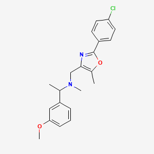 N-{[2-(4-chlorophenyl)-5-methyl-1,3-oxazol-4-yl]methyl}-1-(3-methoxyphenyl)-N-methylethanamine