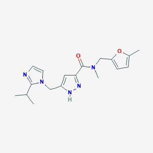 5-[(2-isopropyl-1H-imidazol-1-yl)methyl]-N-methyl-N-[(5-methyl-2-furyl)methyl]-1H-pyrazole-3-carboxamide