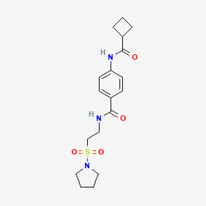 4-[(cyclobutylcarbonyl)amino]-N-[2-(pyrrolidin-1-ylsulfonyl)ethyl]benzamide