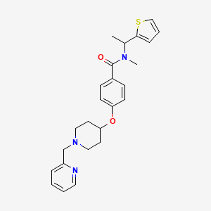 N-methyl-4-{[1-(2-pyridinylmethyl)-4-piperidinyl]oxy}-N-[1-(2-thienyl)ethyl]benzamide