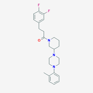 1-{1-[3-(3,4-difluorophenyl)propanoyl]-3-piperidinyl}-4-(2-methylphenyl)piperazine