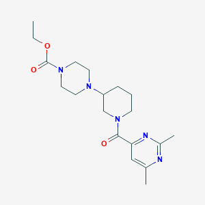 ethyl 4-{1-[(2,6-dimethyl-4-pyrimidinyl)carbonyl]-3-piperidinyl}-1-piperazinecarboxylate