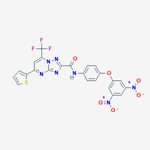 N-(4-{3,5-bisnitrophenoxy}phenyl)-5-(2-thienyl)-7-(trifluoromethyl)[1,2,4]triazolo[1,5-a]pyrimidine-2-carboxamide