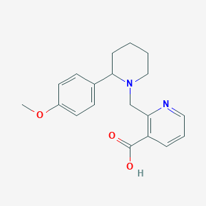 2-{[2-(4-methoxyphenyl)piperidin-1-yl]methyl}nicotinic acid