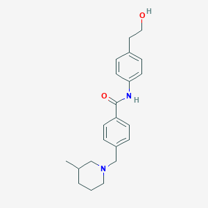 molecular formula C22H28N2O2 B3787117 N-[4-(2-hydroxyethyl)phenyl]-4-[(3-methylpiperidin-1-yl)methyl]benzamide 